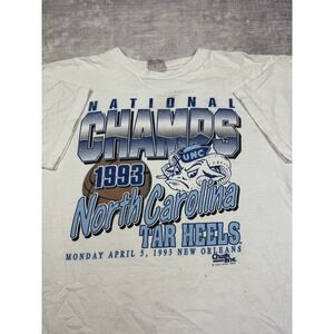 North Carolina Tar‎ Heels Shirt Mens XLWhite Unc 1993 National Champs Chalk Line